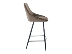 Discount Vente-unique Conjunto de 2 bancos altos - Veludo - - MASURIE Taupe