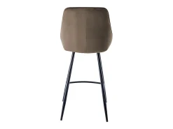 Discount Vente-unique Conjunto de 2 bancos altos - Veludo - - MASURIE Taupe