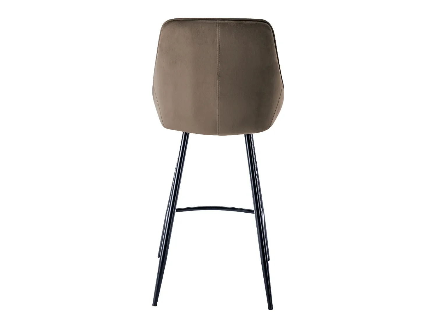 Discount Vente-unique Conjunto de 2 bancos altos - Veludo - - MASURIE Taupe