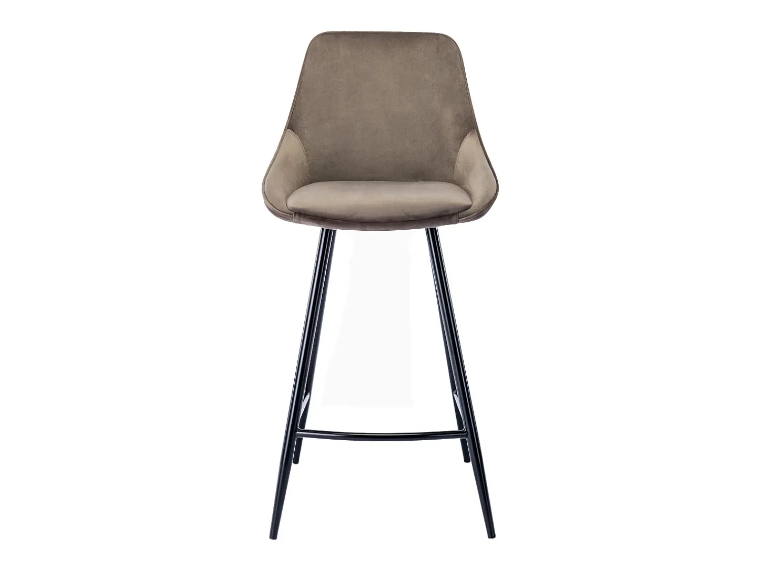 Discount Vente-unique Conjunto de 2 bancos altos - Veludo - - MASURIE Taupe