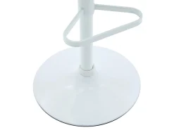 Banco*Vente-unique Conjunto de 2 bancos altos veludo e metal branco, altura ajustável creme - PEGA Creme / Branco