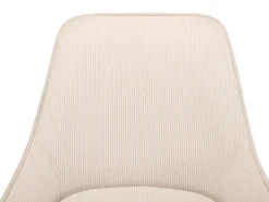 Banco*Vente-unique Conjunto de 2 bancos altos, veludo canelado e metal preto - - MASURIE Creme