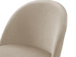 Discount Vente-unique Conjunto de 2 bancos altos - Veludo e metal dourado - - MELBOURNE Bege
