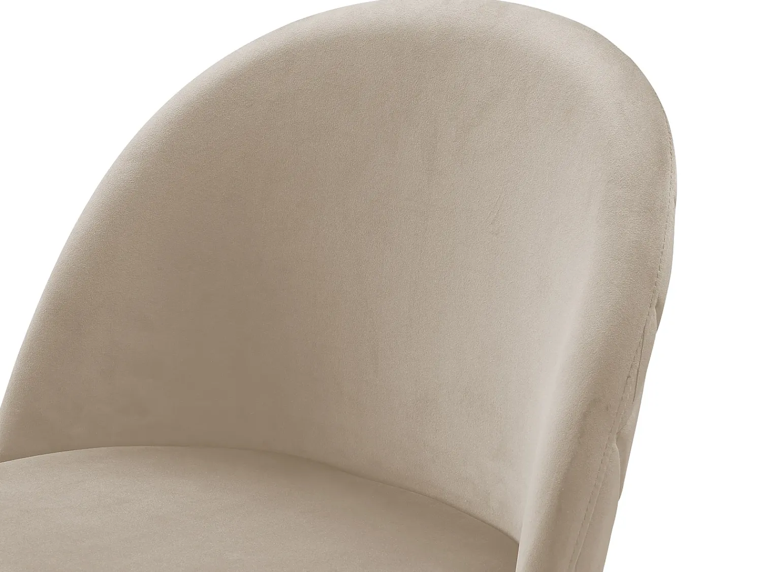 Discount Vente-unique Conjunto de 2 bancos altos - Veludo e metal dourado - - MELBOURNE Bege