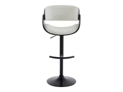 Banco*Vente-unique Conjunto de 2 bancos altos em tecido bouclé, altura ajustável, branco e preto - JELSA Preto / Branco