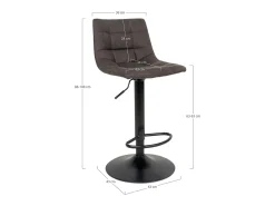 Conjunto de 2 Bancos Altos Middelfart, , 43x43x108 cm, Kendra Home^ Banco