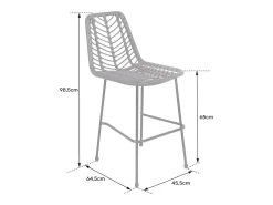 Outlet Happy Garden Conjunto de 2 bancos de bar em rotim sintético OKA Castanho