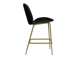 Discount CosmoLiving by Cosmopolitan Conjunto de 2 bancos de bar estofados em PU Preto
