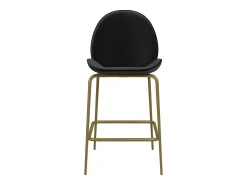 Discount CosmoLiving by Cosmopolitan Conjunto de 2 bancos de bar estofados em PU Preto