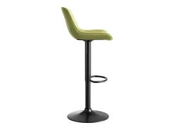 Best Hauss Spole Conjunto de 2 bancos de bar s, com altura regulável, em veludo e metal. Verde