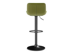Best Hauss Spole Conjunto de 2 bancos de bar s, com altura regulável, em veludo e metal. Verde