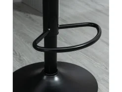 Online Conjunto de 2 bancos de bar, bancos de balcão com altura ajustável, couro sintético, banco de bistrô com anel de pé, aço, marrom Castanho
