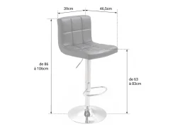 Discount Happy Garden Conjunto de 2 bancos de barra branca MIKE Branco