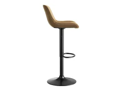 Banco*Hauss Spole Conjunto de 4 bancos de bar s, com altura regulável, em veludo e metal. Castanho