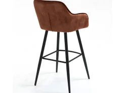 Hot Casa Vital Conjunto de 2 bancos de bar - tecido e metal - - BOND Castanho