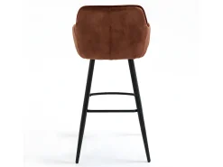 Hot Casa Vital Conjunto de 2 bancos de bar - tecido e metal - - BOND Castanho