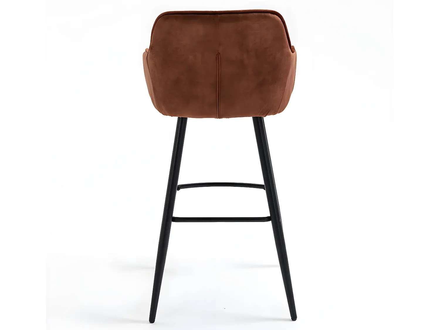 Hot Casa Vital Conjunto de 2 bancos de bar - tecido e metal - - BOND Castanho