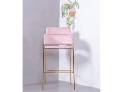 Banco|Nest Dream Conjunto de 2 bancos de design estofados em veludo - Cruiser - Rosa