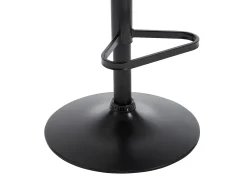 Online Vente-unique Conjunto de 2 bancos em veludo canelado e metal preto - Altura regulável - Terracotta - LILIYA Terracota