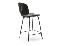 Banco|Calicosy Conjunto de 2 bancos em veludo cotelê e metal 44x51 h98 cm Preto