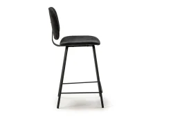 Banco|Calicosy Conjunto de 2 bancos em veludo cotelê e metal 44x51 h98 cm Preto