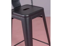 Nest Dream Conjunto de 4 bancos metálicos com encosto alto - Bistro -^ Banco