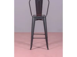 Nest Dream Conjunto de 4 bancos metálicos com encosto alto - Bistro -^ Banco