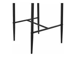 Banco|Helloshop26 Conjunto de 2 bancos para cadeiras altas com pernas de aço e altura 66 cm branco preto 03_0005786/2 Cinzento