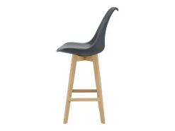 Banco*Helloshop26 Conjunto de 6 banquetas de bar em plástico sintético acabamento em faia 105 x 48 x 58 cm cinza 03_0008726 Bege