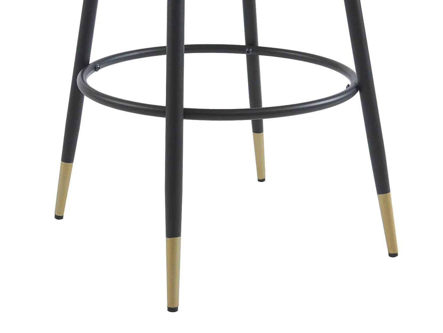 Banco|Vente-unique Conjunto de 2 banquetas de bar em veludo e metal - - ELIRAM Bege
