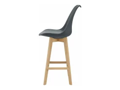 Banco*Helloshop26 Conjunto de 4 banquetas de bar em plástico sintético acabamento em faia 105 x 48 x 58 cm cinza 03_0008718 Bege