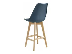Banco|Helloshop26 Conjunto de 4 banquetas de bar em plástico sintético acabamento em faia 105 x 48 x 58 cm azul 03_0008717 Bege