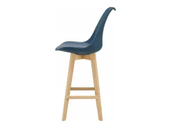 Banco|Helloshop26 Conjunto de 4 banquetas de bar em plástico sintético acabamento em faia 105 x 48 x 58 cm azul 03_0008717 Bege