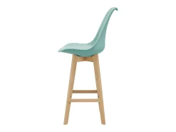Banco|Helloshop26 Conjunto de 6 banquetas de bar em plástico sintético acabamento em faia 105x48x58 cm cor menta 03_0008727 Bege