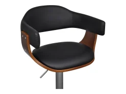 Banco|Mobikasa Conjunto de 2 banquetas de bar modernas em e madeira 1202019 Preto