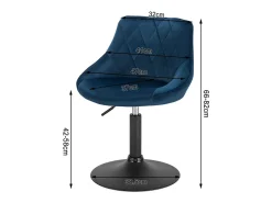 Banco|Helloshop26 Conjunto de 2 banquetas de bar em veludo 19_0000248 Azul