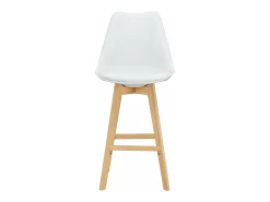 Banco|Helloshop26 Conjunto de 6 banquetas de bar em plástico sintético acabamento em faia 105 x 48 x 58 cm brancas 03_0008724 Bege