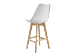 Banco|Helloshop26 Conjunto de 6 banquetas de bar em plástico sintético acabamento em faia 105 x 48 x 58 cm brancas 03_0008724 Bege