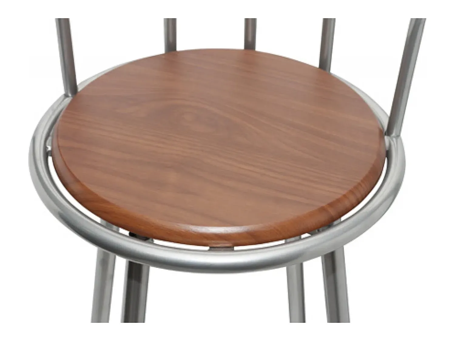 Banco*Mobikasa Conjunto de 2 banquetas de bar modernas em madeira marrom 1202010 Castanho