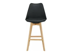 Discount Helloshop26 Conjunto de 6 banquetas de bar em plástico sintético acabamento em faia 105 x 48 x 58 cm pretas 03_0008728 Preto