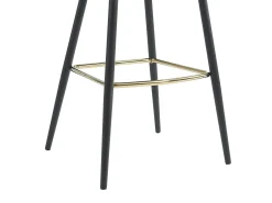 Best Vente-unique Conjunto de 2 banquetas de bar em veludo cotelê e metal - - FINCHY por Pascal Morabito Creme