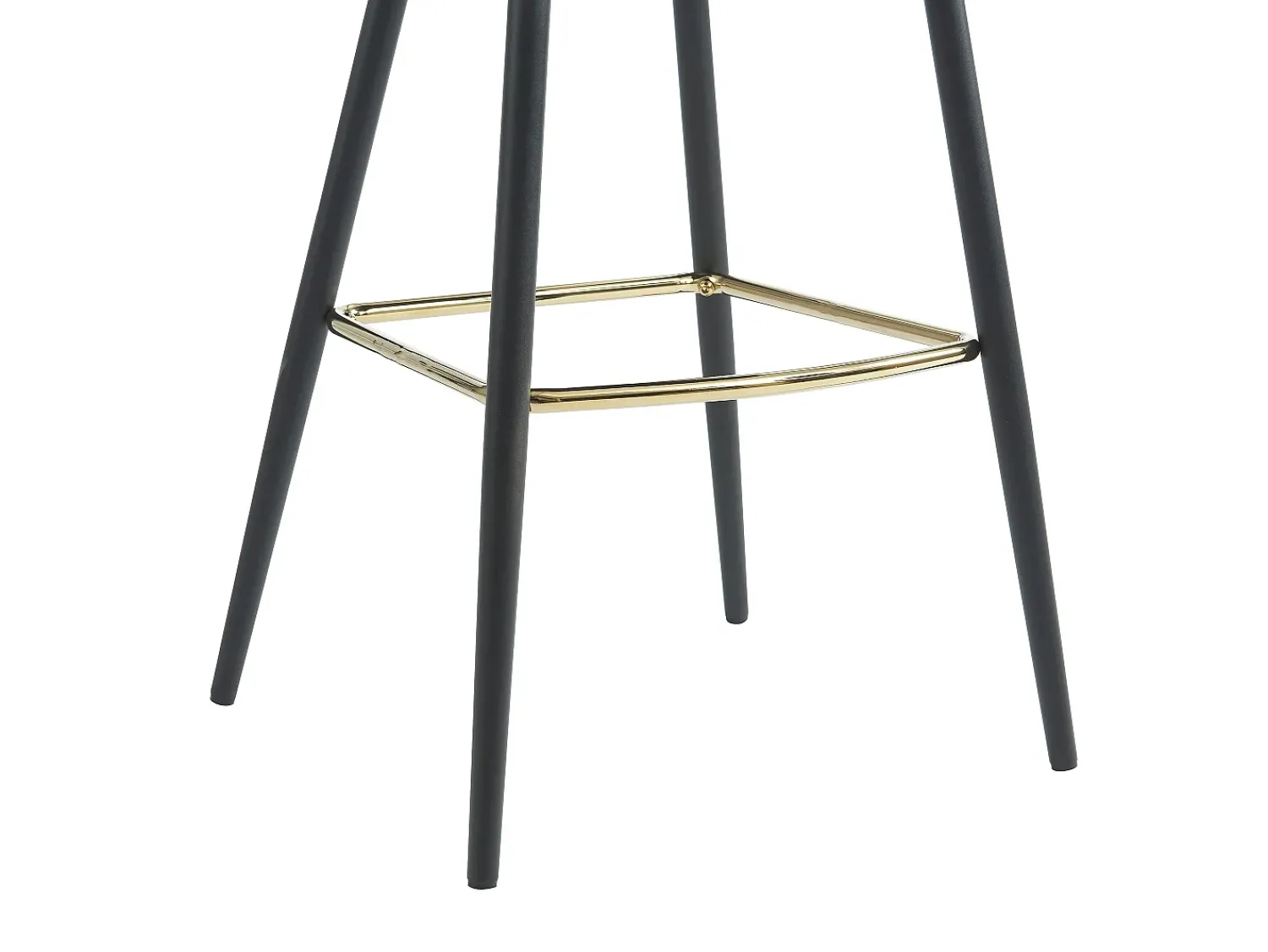 Best Vente-unique Conjunto de 2 banquetas de bar em veludo cotelê e metal - - FINCHY por Pascal Morabito Creme