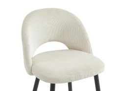 Best Vente-unique Conjunto de 2 banquetas de bar em veludo cotelê e metal - - FINCHY por Pascal Morabito Creme