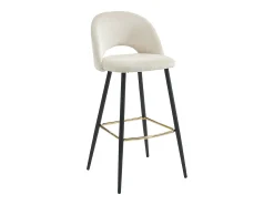 Best Vente-unique Conjunto de 2 banquetas de bar em veludo cotelê e metal - - FINCHY por Pascal Morabito Creme
