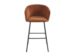 Banco|Vente-unique Conjunto de 2 banquetas em tecido e metal preto - - LAZONI por Pascal Morabito Terracota