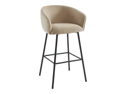 Vente-unique Conjunto de 2 banquetas em tecido e metal preto - - LAZONI por Pascal Morabito^ Banco