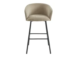 Vente-unique Conjunto de 2 banquetas em tecido e metal preto - - LAZONI por Pascal Morabito^ Banco