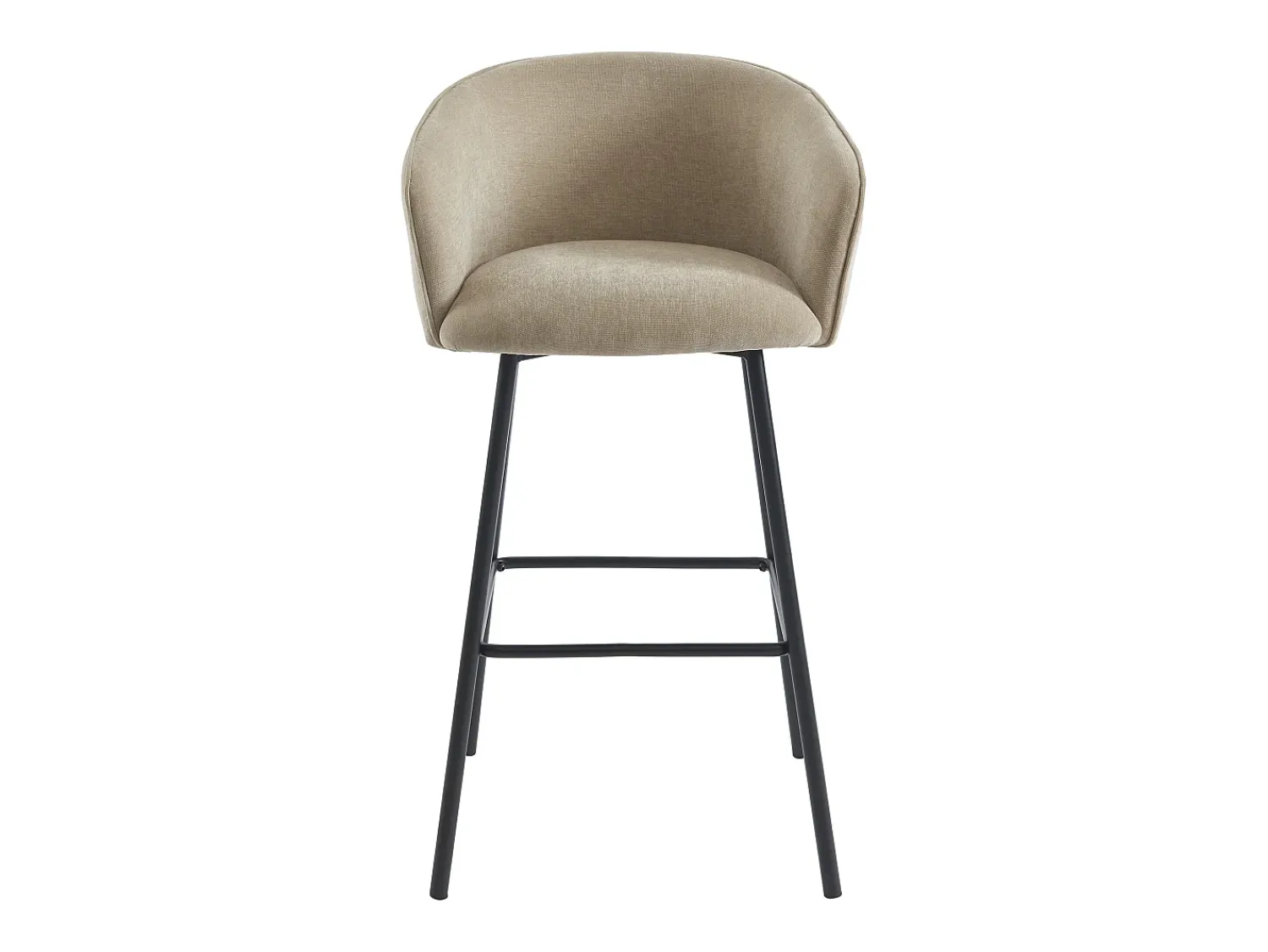 Vente-unique Conjunto de 2 banquetas em tecido e metal preto - - LAZONI por Pascal Morabito^ Banco