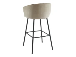 Vente-unique Conjunto de 2 banquetas em tecido e metal preto - - LAZONI por Pascal Morabito^ Banco