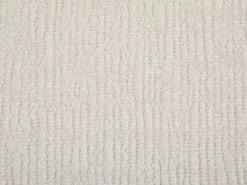 Online Vente-unique Conjunto de 2 banquetas em tecido texturizado e madeira de seringueira natural - - LERANIA Creme